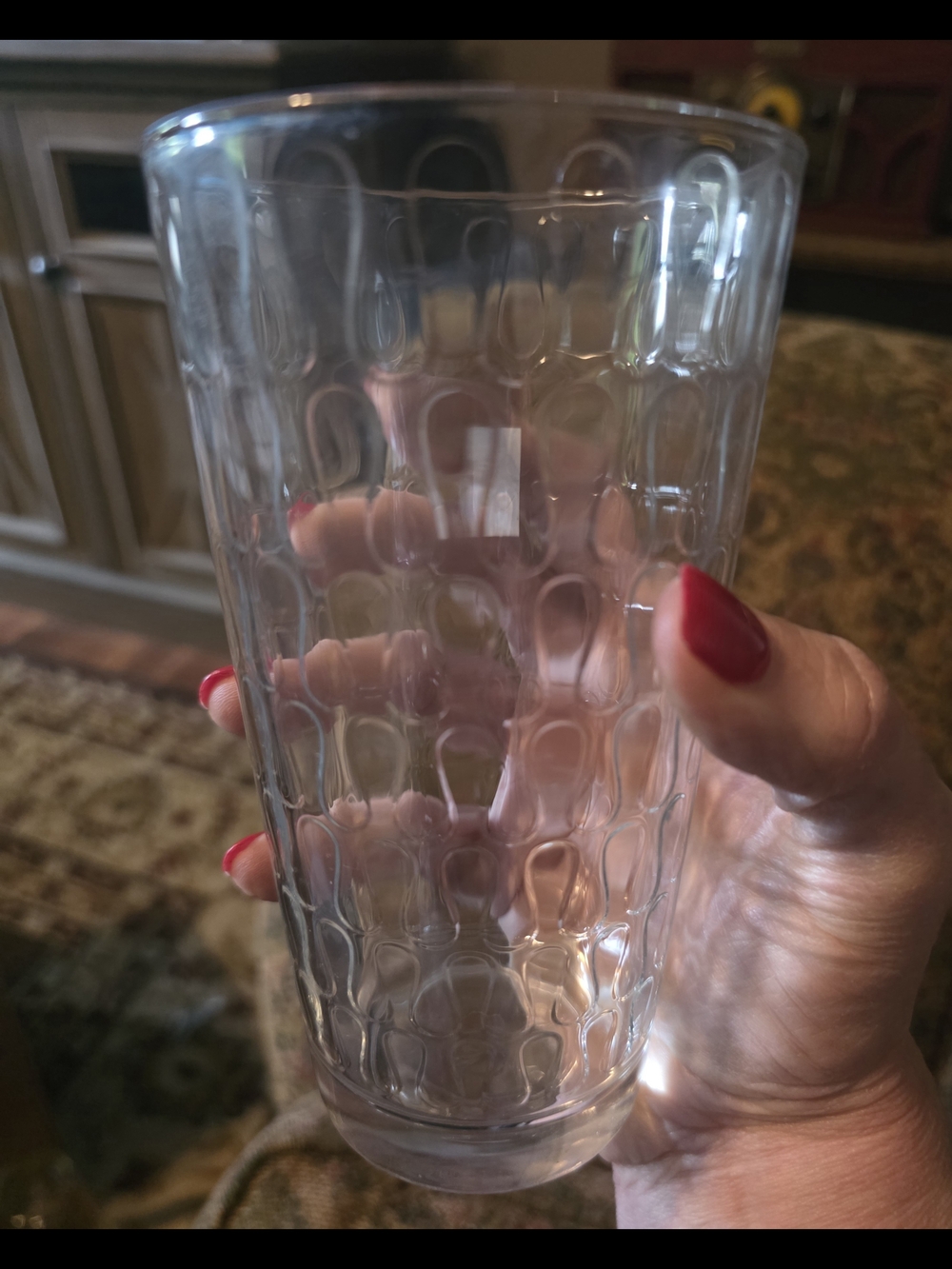 7 MSM Vintage Pasabahce Clear Textured Glass Tumbler - Clear